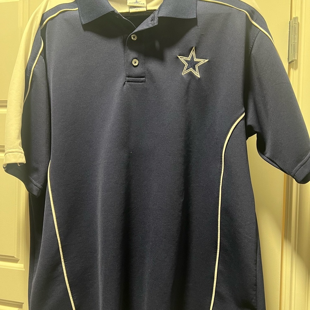 Dallas Cowboys Navy Blue Polo Shirt with Star Logo